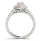 Pear Double Halo Split Shank Engagement Ring