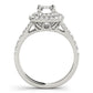 Double Halo Emerald Cut Engagement Ring