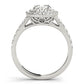 Oval Double Halo Split Shank Engagement Ring