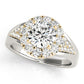 Vintage Round Halo Engagement Ring