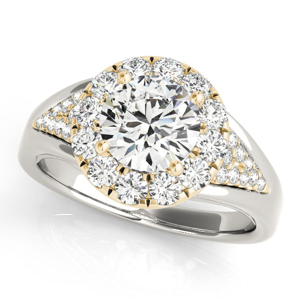 Vintage Round Halo Engagement Ring