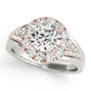 Vintage Round Halo Engagement Ring