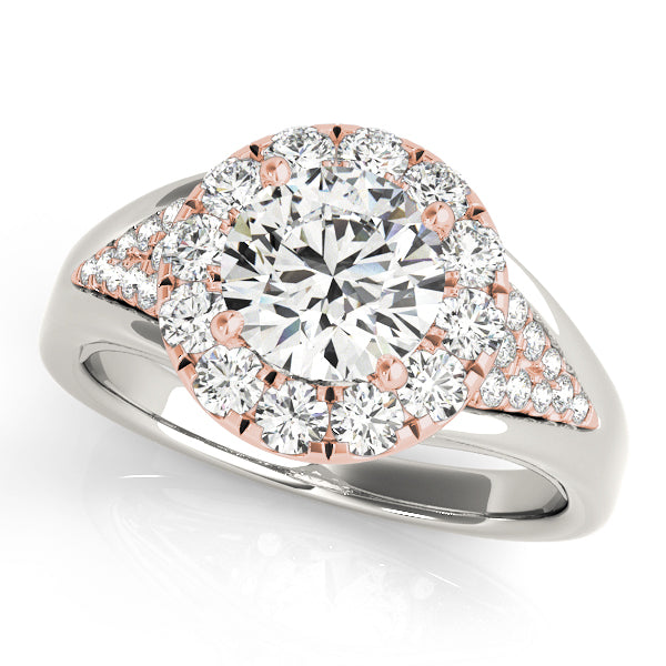 Vintage Round Halo Engagement Ring