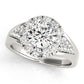 Vintage Round Halo Engagement Ring