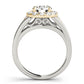 Vintage Round Halo Engagement Ring