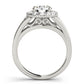 Vintage Round Halo Engagement Ring