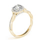 Round Twisting Halo Engagement Ring