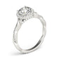 Round Twisting Halo Engagement Ring