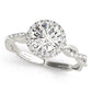 Round Twisting Halo Engagement Ring
