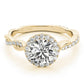 Round Twisting Halo Engagement Ring