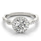 Round Twisting Halo Engagement Ring