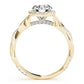 Round Twisting Halo Engagement Ring