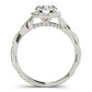 Round Twisting Halo Engagement Ring