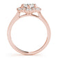 Single Row Halo Floral Milgrain Engagement Rings