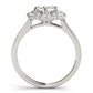 Single Row Halo Floral Milgrain Engagement Rings
