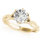 Twisted Shank Hidden Halo Engagement Ring
