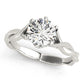 Twisted Shank Hidden Halo Engagement Ring