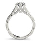 Twisted Shank Hidden Halo Engagement Ring