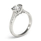 Solitaire Filigree Half Bezel Engagement Rings