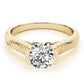 Solitaire Filigree Half Bezel Engagement Rings