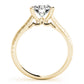 Solitaire Filigree Half Bezel Engagement Rings