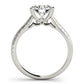 Solitaire Filigree Half Bezel Engagement Rings