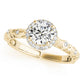 Nature Inspired Filigree Bezel Set Halo Engagement Rings