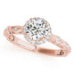 Nature Inspired Filigree Bezel Set Halo Engagement Rings
