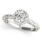 Nature Inspired Filigree Bezel Set Halo Engagement Rings