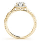 Nature Inspired Filigree Bezel Set Halo Engagement Rings