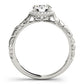 Nature Inspired Filigree Bezel Set Halo Engagement Rings