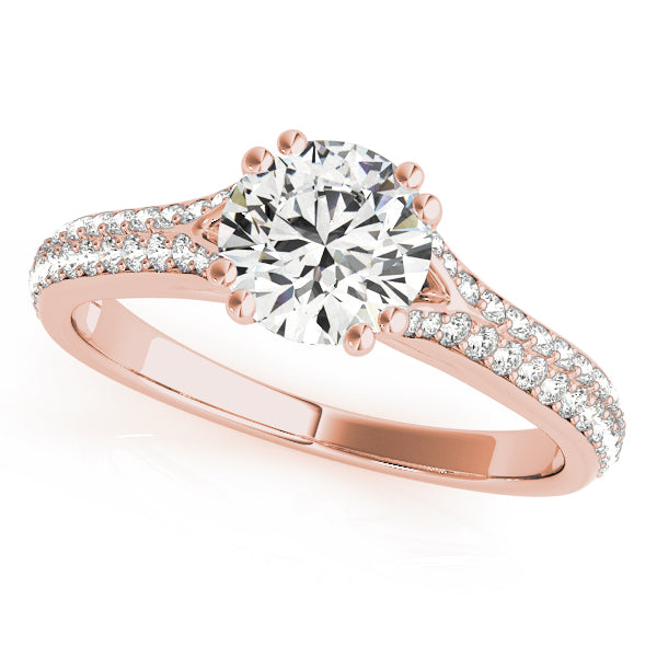 Double Row Pavé Engagement Ring