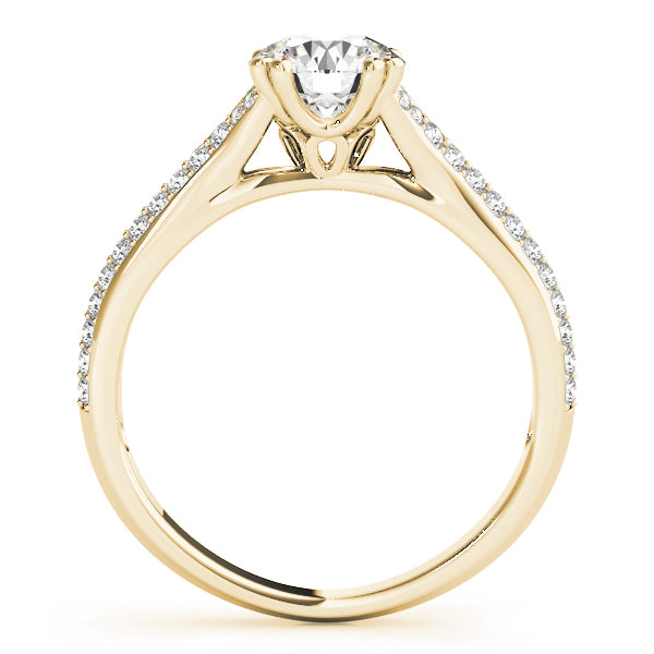 Double Row Pavé Engagement Ring