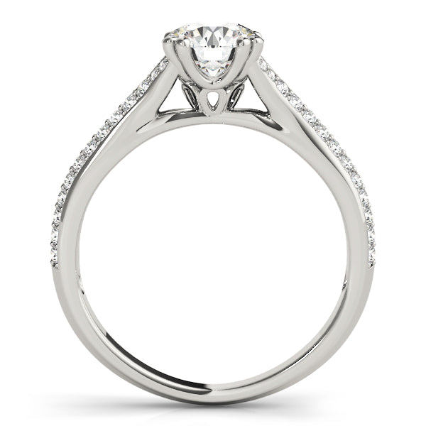 Double Row Pavé Engagement Ring