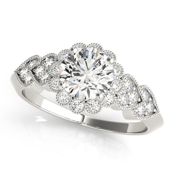 Vintage Milgrain Engagement Ring