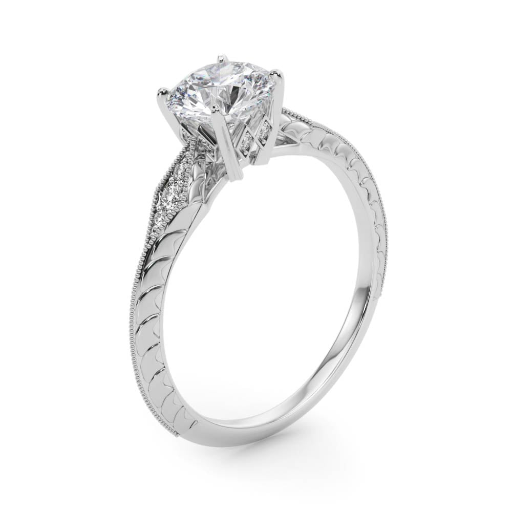Antique Inspired Marquise Filigree Engagement Rings