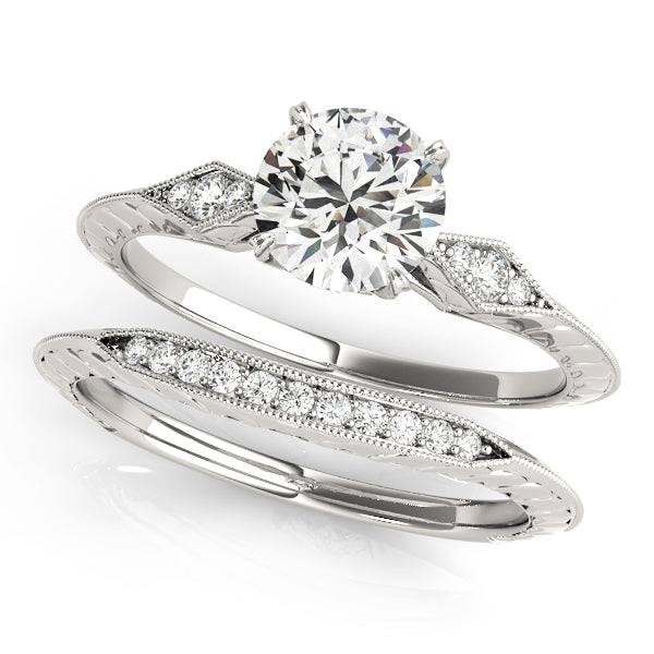 Antique Inspired Marquise Filigree Engagement Rings