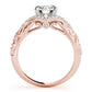 Vintage-Inspired Round Halo Engagement Ring