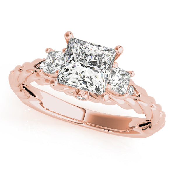 3-Stone Twisted Engagement Ring
