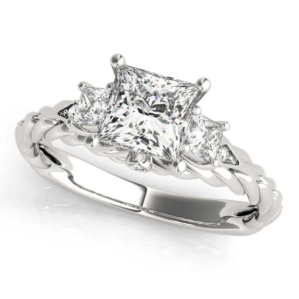 3-Stone Twisted Engagement Ring
