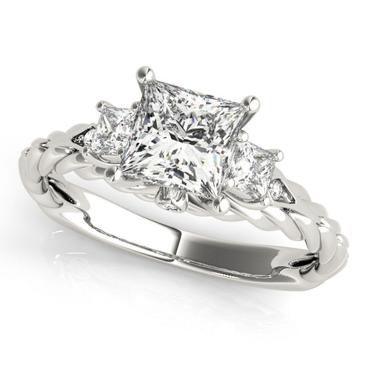 3-Stone Twisted Engagement Ring