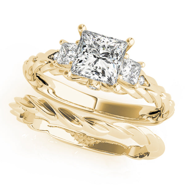 3-Stone Twisted Engagement Ring