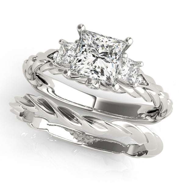 3-Stone Twisted Engagement Ring