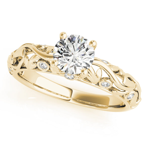 Nature Inspired Filigree Bezel Set Engagement Rings