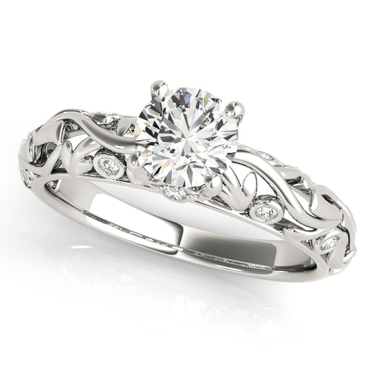 Nature Inspired Filigree Bezel Set Engagement Rings
