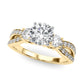 Split Shank Round Diamond Engagement Ring