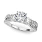 Split Shank Round Diamond Engagement Ring