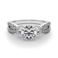 Split Shank Round Diamond Engagement Ring