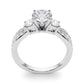 Split Shank Round Diamond Engagement Ring