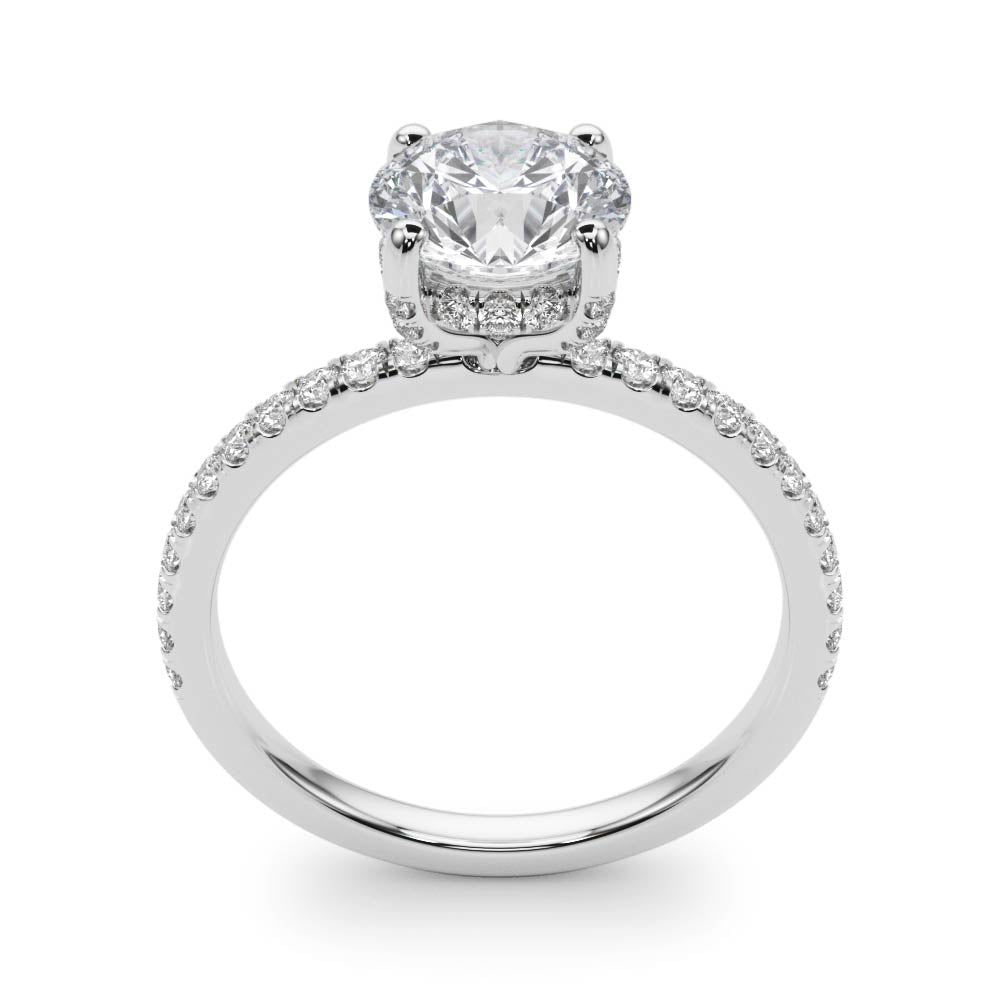 Hidden Halo Engagement Ring
